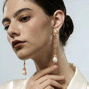 Boho Floral Pearl Jewelry Set - Gold-Tone Romantic Elegant Statement Jewelry for Women, Versatile Fashion Accessory