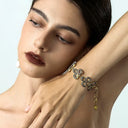 Vintage Two-Tone Clover Pearl Jewelry Set - Retro Elegant Statement Jewelry for Women, Versatile Fashion Accessory