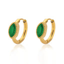 Luxury Geometric Earrings, 18K Gold Plated Diamond - Inlaid Ear Cuffs, High - End Stainless Steel Jewelry for Women