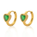 New Fashion Geometric Zircon - inlaid Earrings for Women - Stainless Steel 18K Hoop Earrings with Ear Clasps, Niche Design, High - end and Versatile