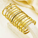 Light Luxury Zircon Gold Titanium Steel Bracelet - Vintage, Fashionable & Versatile