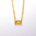 INS Vibe French Retro Necklace - Colored Sugar Cube Zircon Collarbone Chain, Light Luxury Fashion Versatile High-End Jewelry