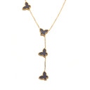 INS Vibe 18K Gold-Plated Titanium Steel Necklace - French Butterfly Pendant Mother-of-Pearl Collarbone & Sweater Chain