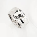 Ins-Inspired Cold-Front Bracelet - Wide, Textured Metal Spring Open Cuff with High-End Aesthetic