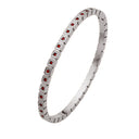 European and American INS-style Fashion Bracelet, Square Checkered Zircon Bangle, Colored Full-Zircon Fine Stainless Steel Bracelet for Women