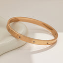 New Style Fashion Light Luxury Titanium Steel Zircon-Embedded High-Quality Vacuum Plated Waterproof Color-Retaining Versatile Bracelet for Women