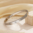 Fashion Versatile Star Bracelet - Stainless Steel & Titanium Steel Zircon-Embedded Elegant Bangle for Women