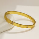 Fashion Versatile Star Bracelet - Stainless Steel & Titanium Steel Zircon-Embedded Elegant Bangle for Women