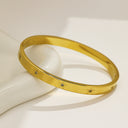 Fashion 18K Gold-Plated Diamond-Embedded Bracelet for Women - Fade-Resistant, Light Luxury, Niche & Minimalist Versatile Design