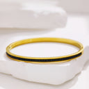 Light Luxury Zircon Gold Titanium Steel Bracelet - Vintage, Fashionable & Versatile