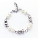 INS Hot - Selling Women's Titanium Steel Bracelet with 18K Gold - Plated Stainless Steel Chain and French - Style Pearls