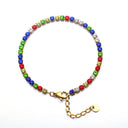 Bohemian INS Vibe Evil Eye Bracelet - Gold-Plated Titanium Steel Bangle with Dazzling Colorful Zircon
