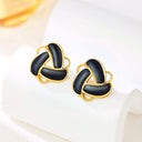 Vintage Stud Earrings for Women - Royal Court Style, Enamel Drip, Triangular Geometric & Fashionable Hollow Rotating Flower Drop Earrings Jewelry