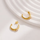 INS High-End Titanium Steel Earrings, New French Vintage Hoops, Versatile Fashion Jewelry for Wholesale