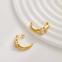 INS High-End Titanium Steel Earrings, New French Vintage Hoops, Versatile Fashion Jewelry for Wholesale
