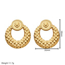 Trending! Versatile Stainless Steel Earrings for Women - Hammered - Pleated Heart Titanium Steel Dangles, 网红 - approved Chic Accessory