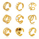 Fashionable Retro-Chic Open Ring - Stainless Steel High Color-Retention Premium Jewelry