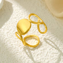 Retro-Chic High Color-Retention Open Ring - Stainless Steel Premium Fashion