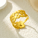 Retro-Chic Jewelry - Fashionable Trendy Stainless Steel High Color-Retention Premium Open Ring