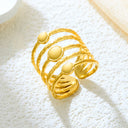 Fashionable Retro-Chic Open Ring - Stainless Steel High Color-Retention Premium Jewelry