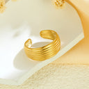 Fashionable Retro-Chic Open Ring - Stainless Steel High Color-Retention Premium Jewelry