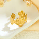 Fashionable Retro-Chic Open Ring - Stainless Steel High Color-Retention Premium Jewelry