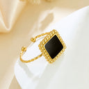 Fashionable Retro-Chic Open Ring - Stainless Steel High Color-Retention Premium Jewelry