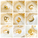 Retro-Chic High Color-Retention Open Ring - Stainless Steel Premium Fashion
