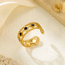 Retro-Chic High Color-Retention Open Ring - Stainless Steel Premium Fashion