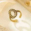Retro-Chic High Color-Retention Open Ring - Stainless Steel Premium Fashion