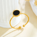 Fashionable Retro-Chic Open Ring - Stainless Steel High Color-Retention Premium Jewelry