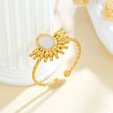 Fashionable Retro-Chic Open Ring - Stainless Steel High Color-Retention Premium Jewelry