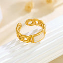 Fashionable Retro-Chic Open Ring - Stainless Steel High Color-Retention Premium Jewelry