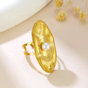 Elegant High-End Square Bracelet - Light Luxury Gold Diamond-Embedded Titanium Steel Buckle Bangle