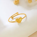 Elegant High-End Square Bracelet - Light Luxury Gold Diamond-Embedded Titanium Steel Buckle Bangle