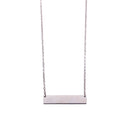 Minimalist and Versatile Temperament DIY Long Pendant Necklace for Women - One-Line Horizontal Titanium Steel Smooth Clavicle Chain