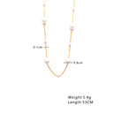 INS French Retro Style Necklace - High-End Gold-Plated Pearl Titanium Steel Sweater Chain, Light Luxury Versatile Women's Collarbone Chain