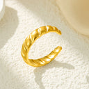 Retro-Chic High Color-Retention Open Ring - Stainless Steel Premium Fashion