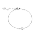 Trending Korean - Style Bracelet, Zircon - Studded Titanium Steel Jewelry, Minimalist Design with Sparkling Zircon, Stainless Steel