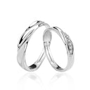925 Sterling Silver Korean-Style Couple Rings, Minimalist & Niche Open Adjustable Bands - Perfect Qixi Festival Gift for Lovers