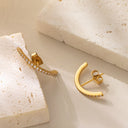 Cross-Border Tassel Chain Earring Set, Layered Studs & Punk-Inspired Earrings, Retro Fashion High-End Accessories