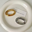 Irregular O-shaped Titanium Steel Brooch - Niche, Exaggerated and Personalized Design Corsage, Fashionable and Elegant, Light Luxury High-end Accessory