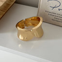 Spring - style Gold - plated Bracelet, Exaggerated and Luxurious with a Sense of High - end, Personalized Wide - faced Metal Bracelet, Electroplated Shiny Alloy Jewelry for Summer