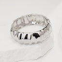 New Fashion Narrow Striped Bracelet for Women - Minimalist, Niche Design, Shiny Gear - Textured Wristband