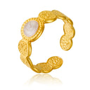 Fashionable Retro-Chic Open Ring - Stainless Steel High Color-Retention Premium Jewelry