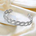Unique Design Exaggerated Wide Chain Bracelet - New Titanium Steel Stainless Steel Open Cuff for Euro-American Cross Border