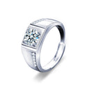 S925 Sterling Silver Moissanite Couple Rings, Minimalist Six-Claw & Plain Band Engagement/Wedding Gift for Girlfriend