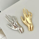 Statement Exaggerated Polished Brooch - High-End Small Suit Pin, Versatile Scarf Shawl Buckle Corsage