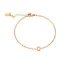 Trending Korean - Style Bracelet, Zircon - Studded Titanium Steel Jewelry, Minimalist Design with Sparkling Zircon, Stainless Steel