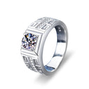 S925 Sterling Silver Fadeproof Couple Rings, High-Quality Moissanite Simulated Diamond Statement Jewelry